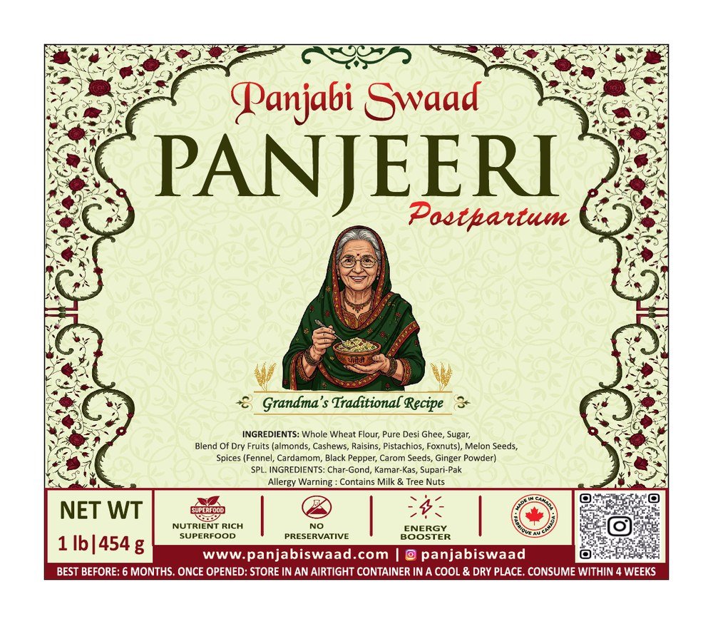 Panjeeri Postpartum — label